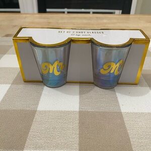 FRACESCA’s Set of Two (2) Mr. and Mrs. Shot Glasses